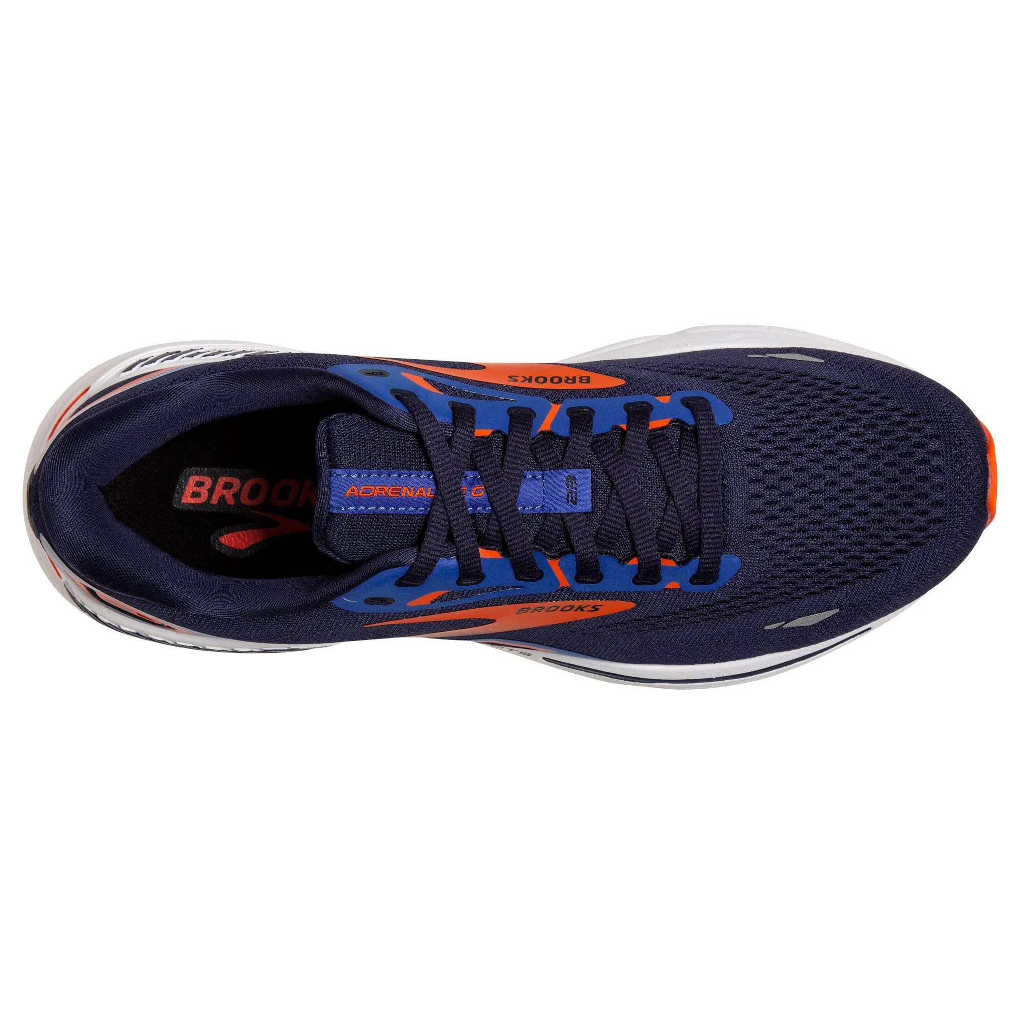 Men's Brooks Adrenaline GTS 23 Running Shoe in Peacoat/Orange/Surf the Web