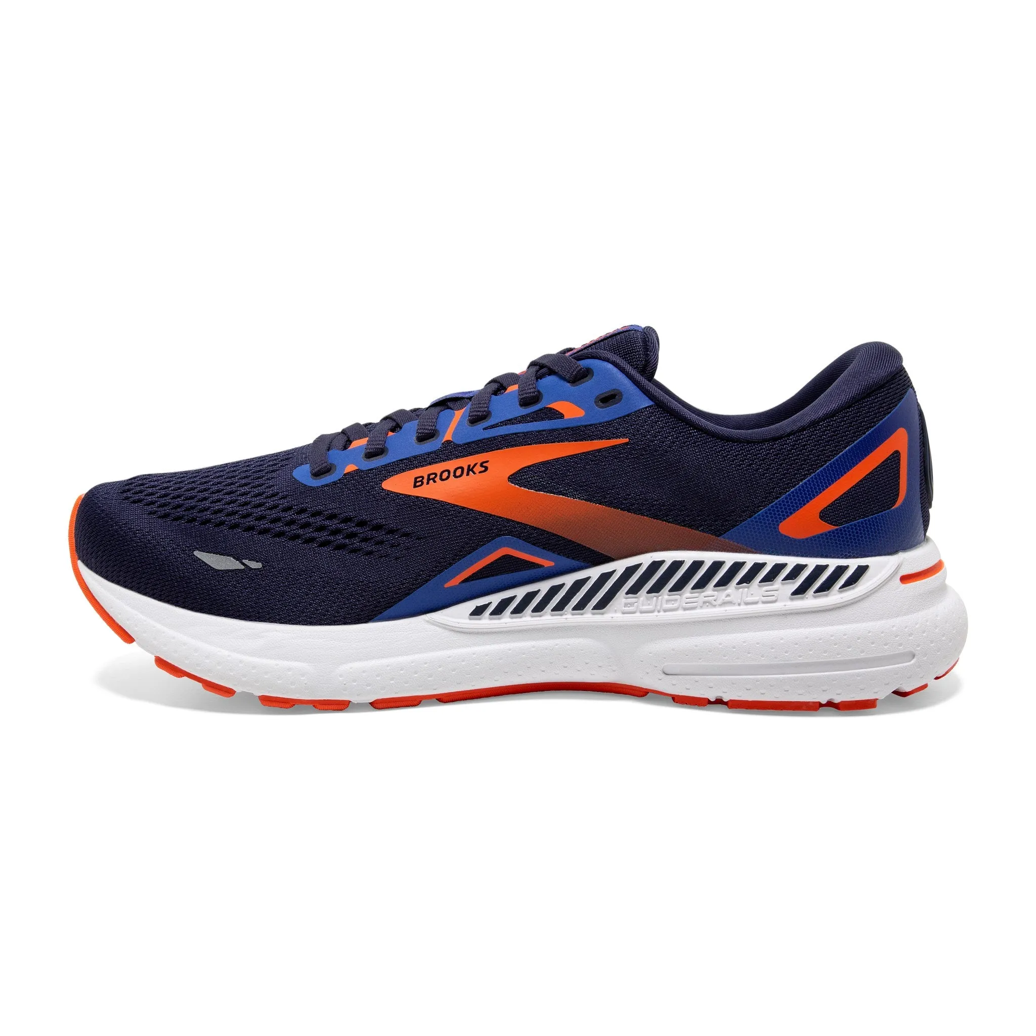 Men's Brooks Adrenaline GTS 23 Running Shoe in Peacoat/Orange/Surf the Web