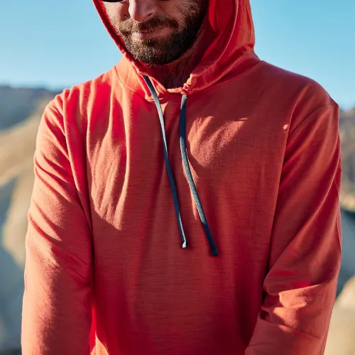 Men's Solstice Lightweight Wool Hoodie by Ridge Merino