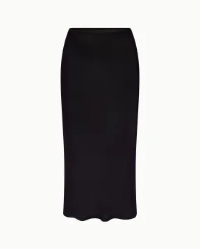 Mesh Midi Skirt | Black