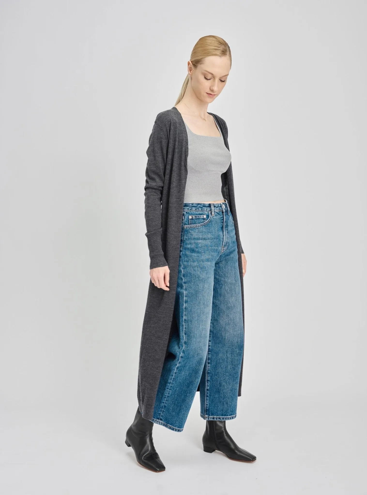 MIC maxi cardigan (Grey)