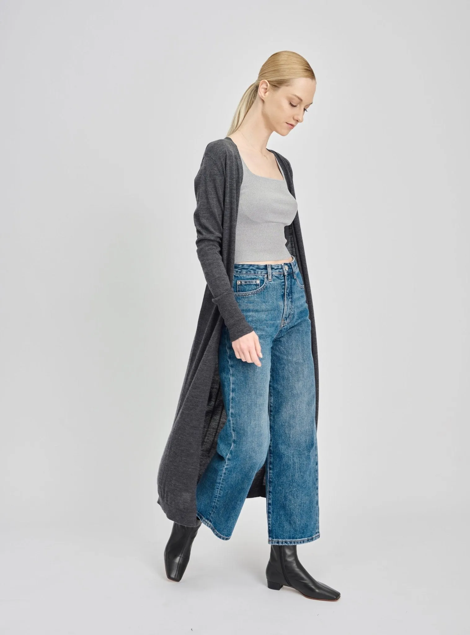 MIC maxi cardigan (Grey)