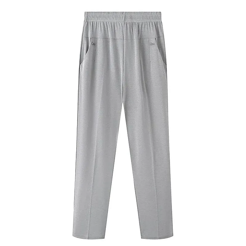 Mid Aged Women's High Waist Casual Pants | Broadcloth | Ankle-Length