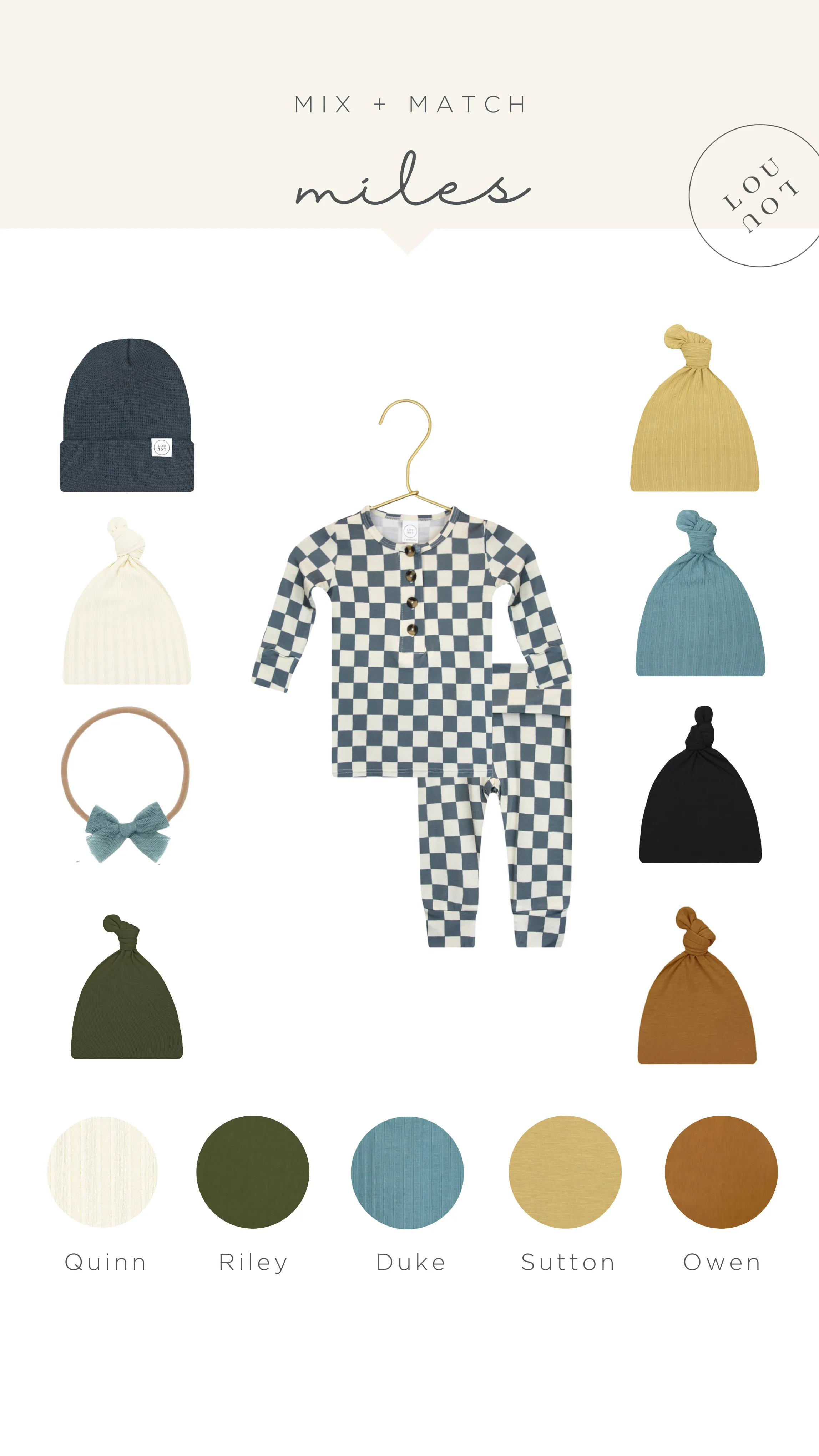 Miles Newborn Hat Bundle (Gown)