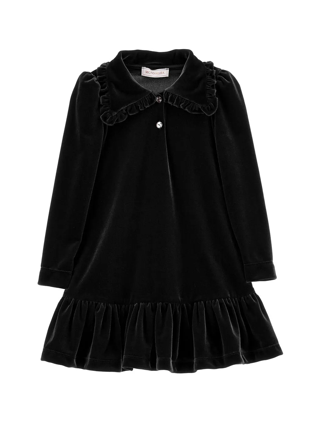 MONNALISA Girl's chenille dress - 11B9092850 Black