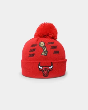 New Era Chicago Bulls Knit Thin All-Over Beanie Red