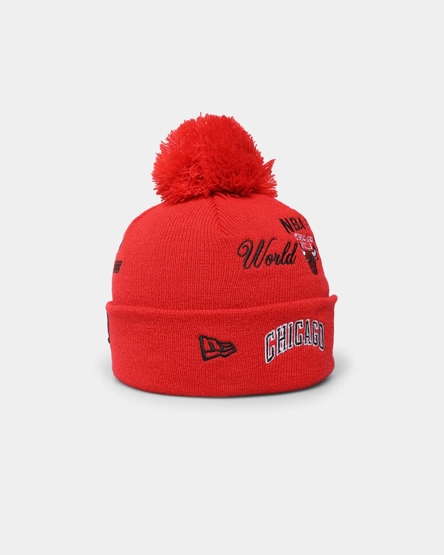 New Era Chicago Bulls Knit Thin All-Over Beanie Red