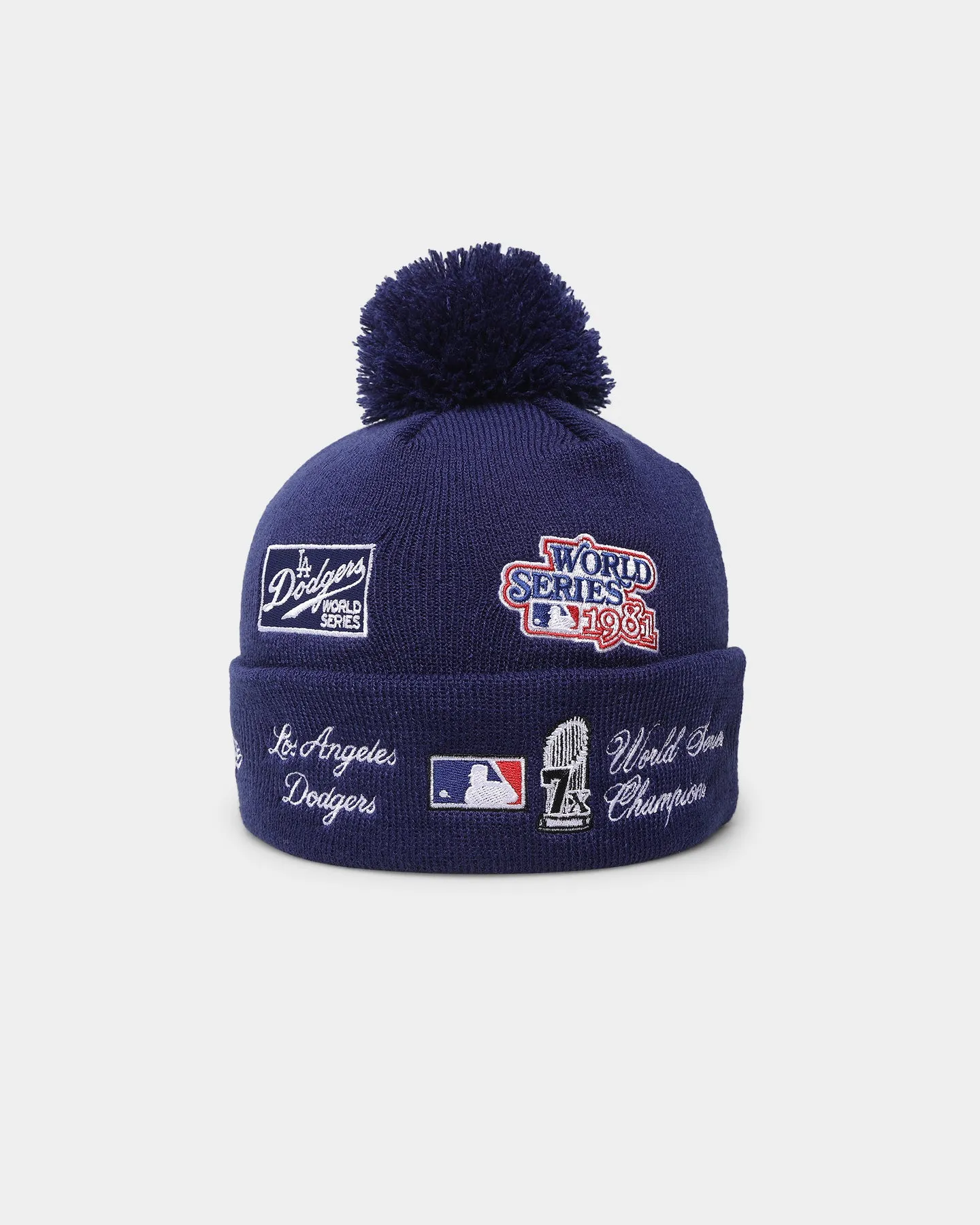 New Era Los Angeles Dodgers Knit Thin All-Over Beanie Navy