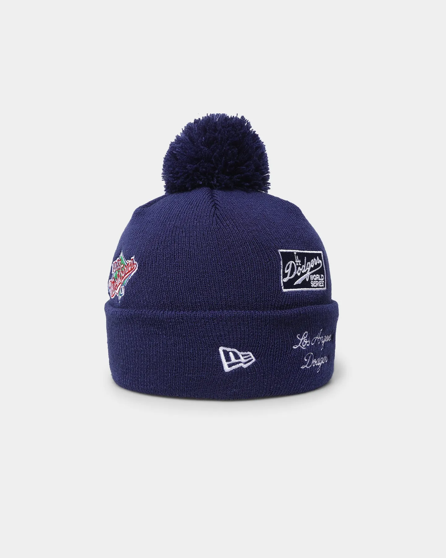 New Era Los Angeles Dodgers Knit Thin All-Over Beanie Navy