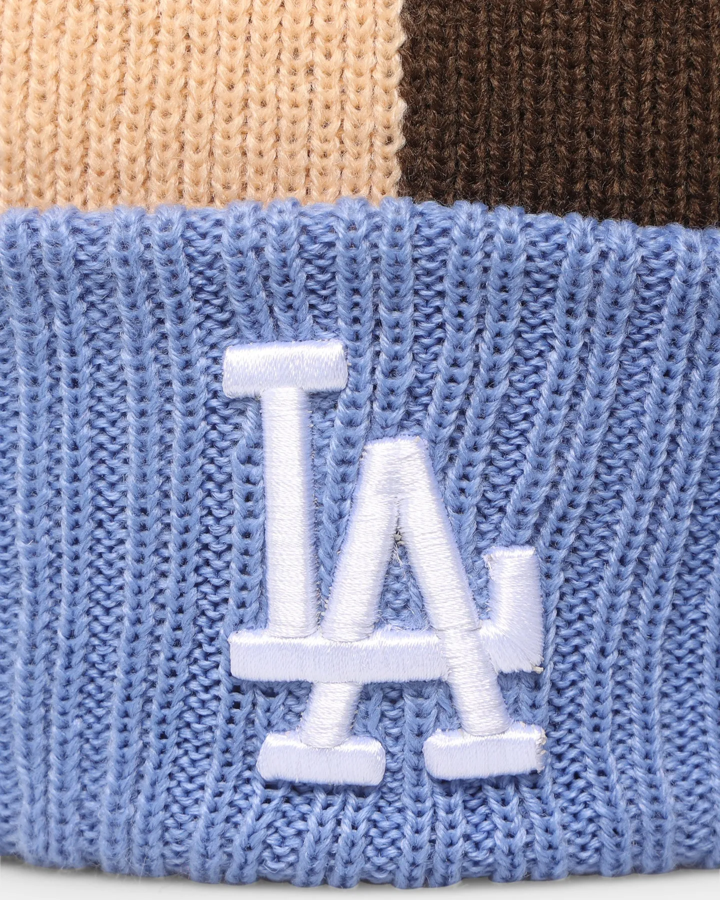 New Era Los Angeles Dodgers Knit Thin Pom Beanie Copen Blue