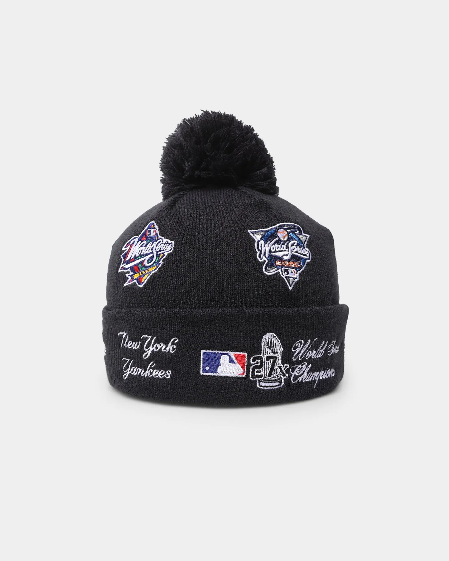 New Era New York Yankees Knit Thin All-Over Beanie Black