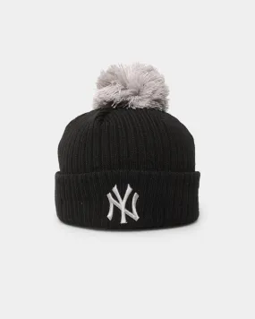 New Era New York Yankees Knit Thin Pom Beanie Black