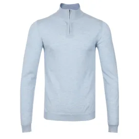 Oliver Sweeney Curragh 1/4 Zip Knitwear in Light Blue