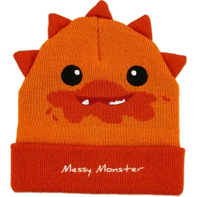 Orange Messy Monster One Size Fits All Baby Hat