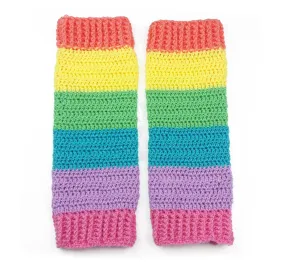 Pastel Rainbow Striped Leg Warmers