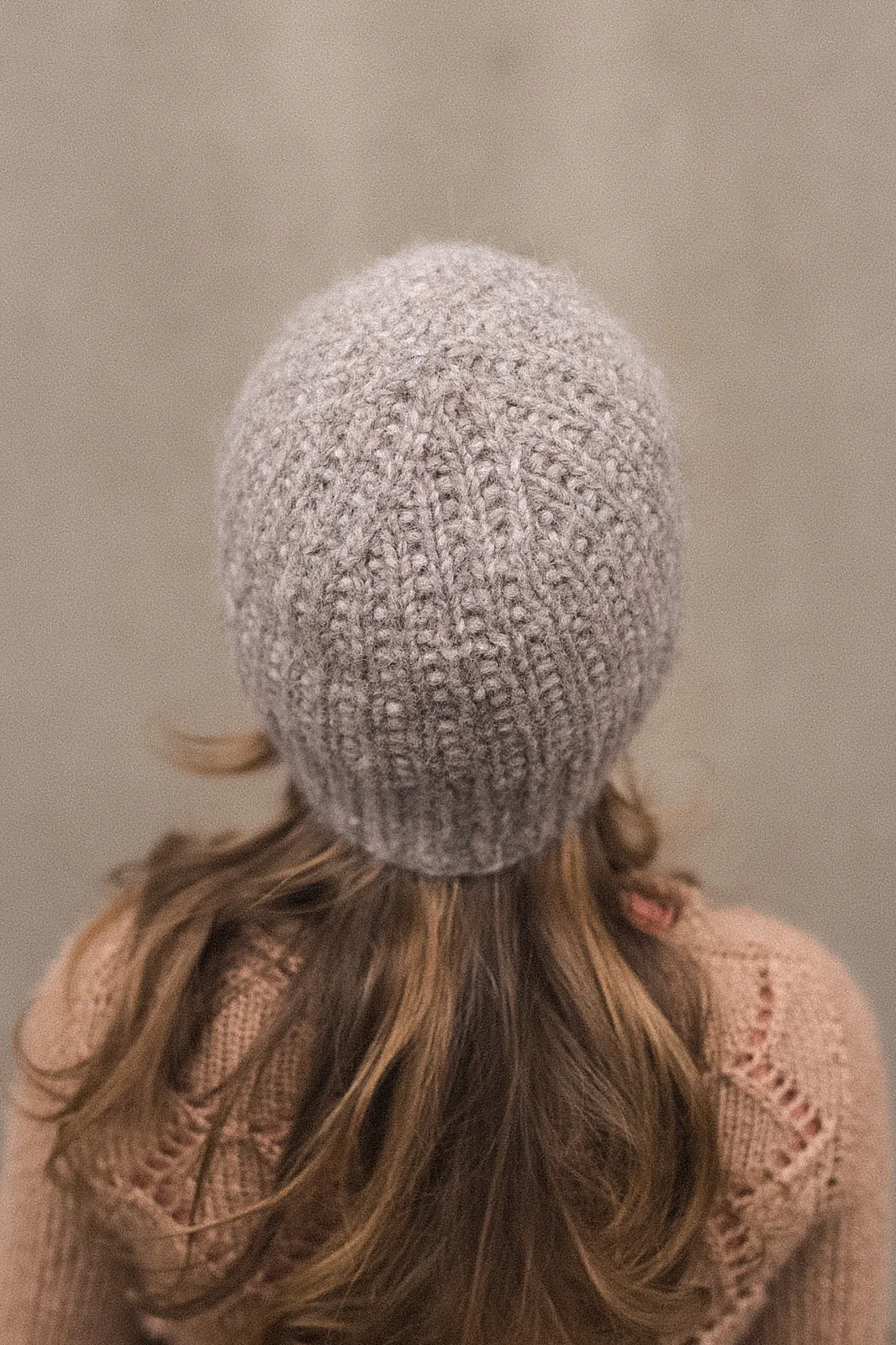 Pearl Rib Hat, Ruke Knit. Print Knitting Pattern