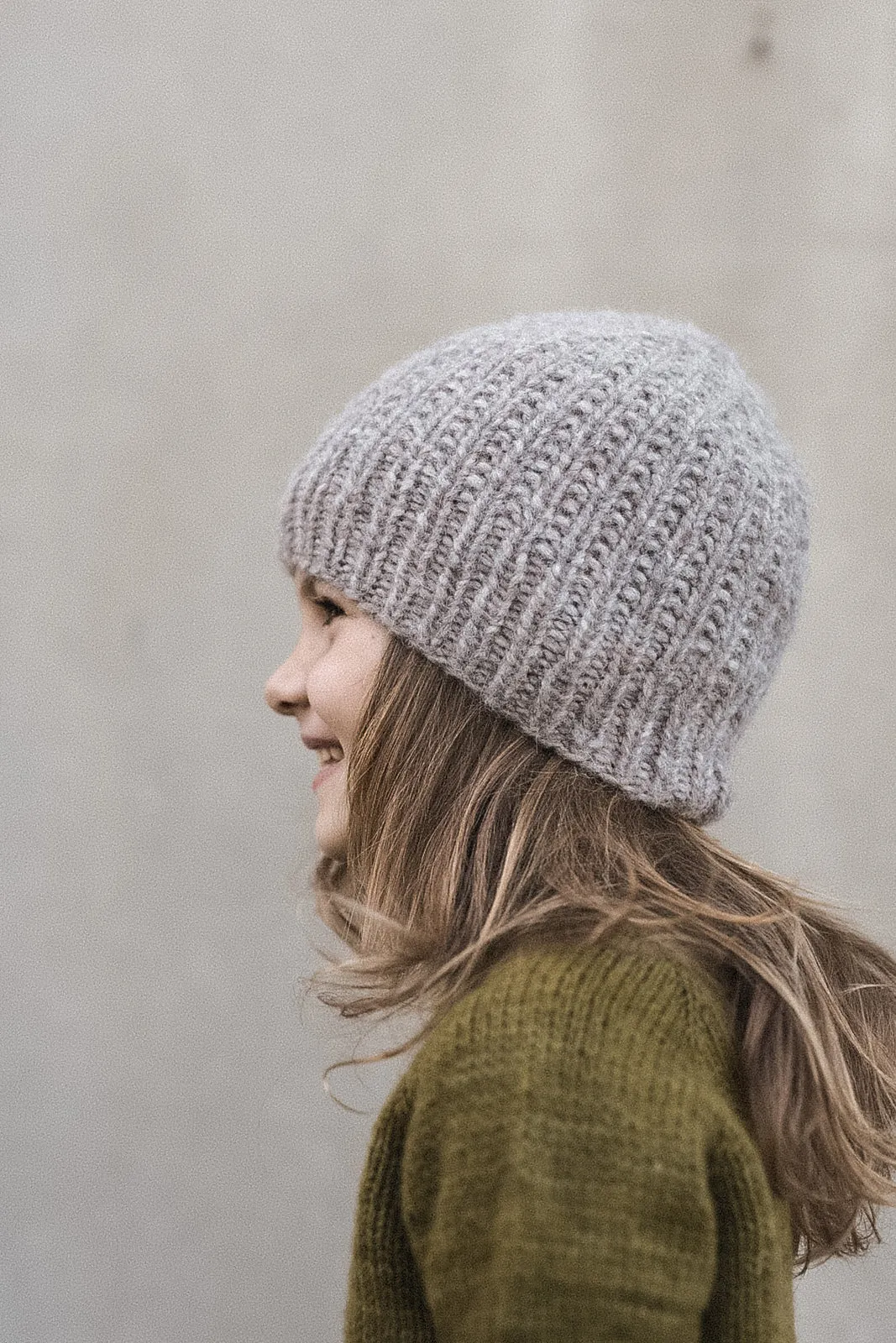 Pearl Rib Hat, Ruke Knit. Print Knitting Pattern