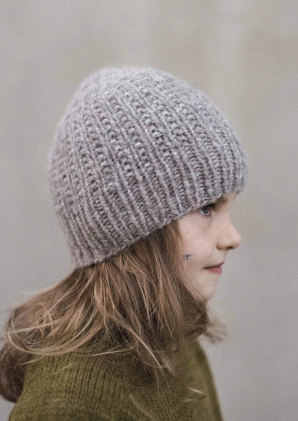 Pearl Rib Hat, Ruke Knit. Print Knitting Pattern