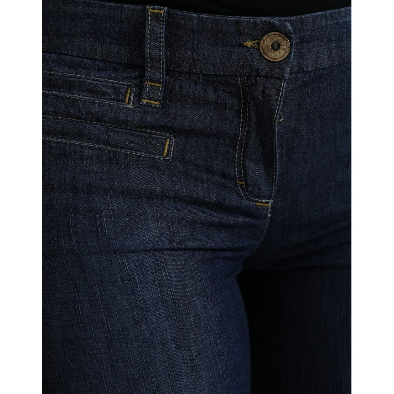 PLEIN SUD Dark Blue Cotton Bootcut Denim Jeans