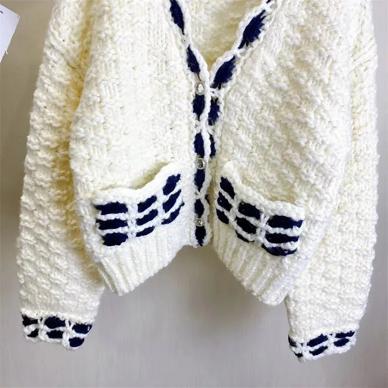 Pre Order:  Loose Vintage Hand Knit Cardigan