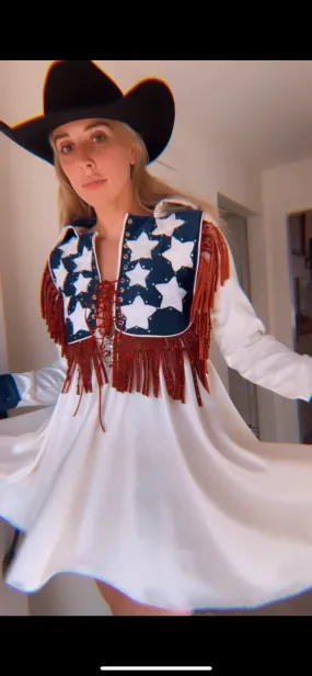 Queen Of The Rodeo Embroidered Dress