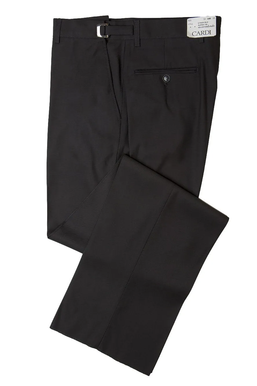 "Ethan" Kids Black Super 150's Luxury Viscose Blend Suit Pants