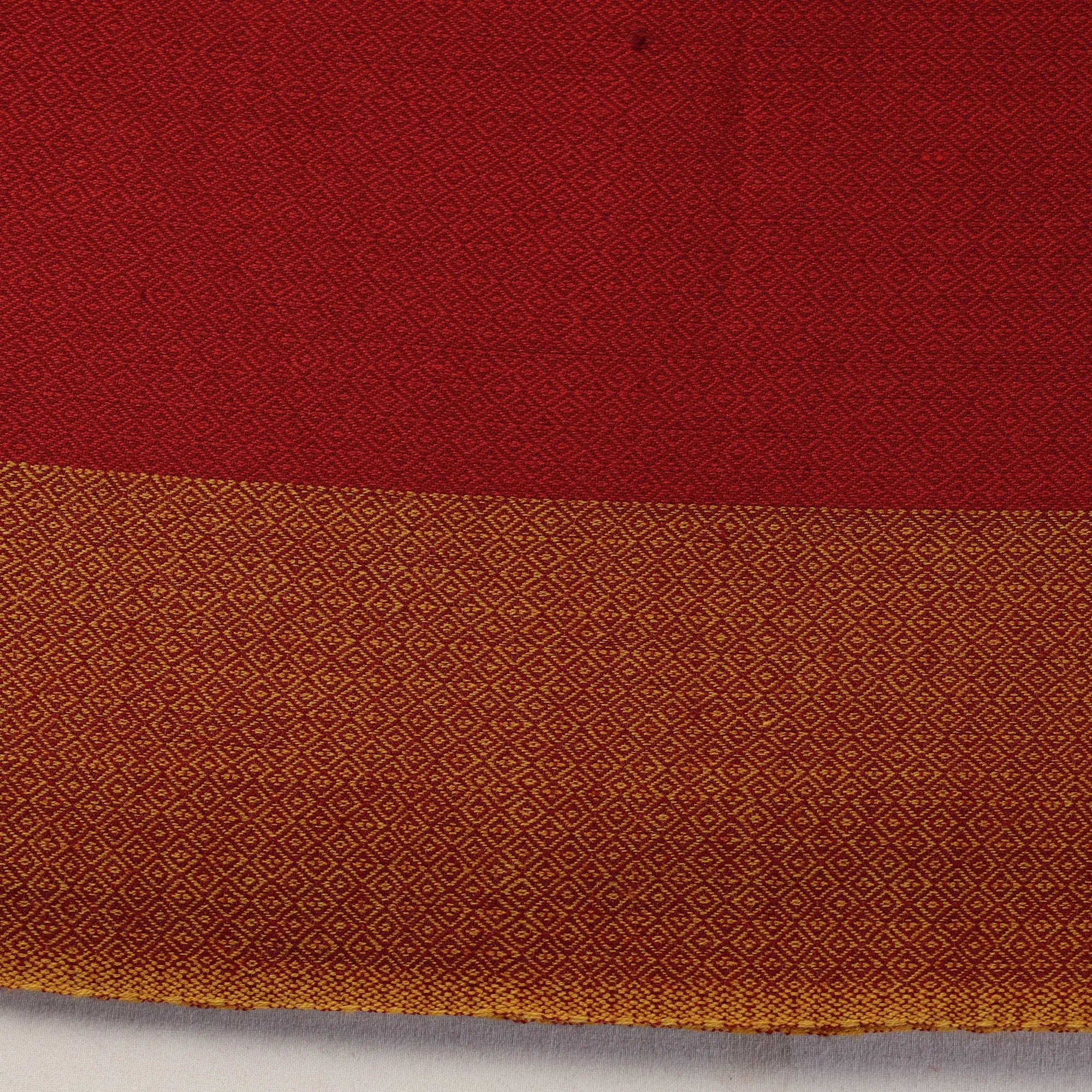 Red - Kumaun Handwoven Pure Merino Woolen Fabric 01