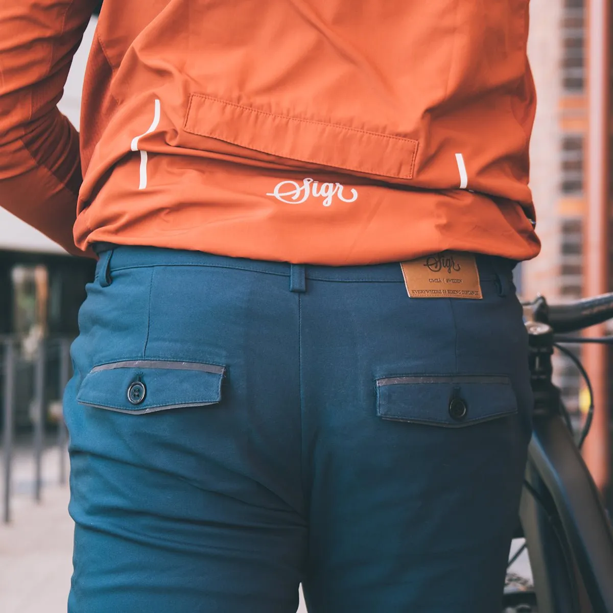 Riksväg 99 Men's Petrol Blue Cycling Chinos