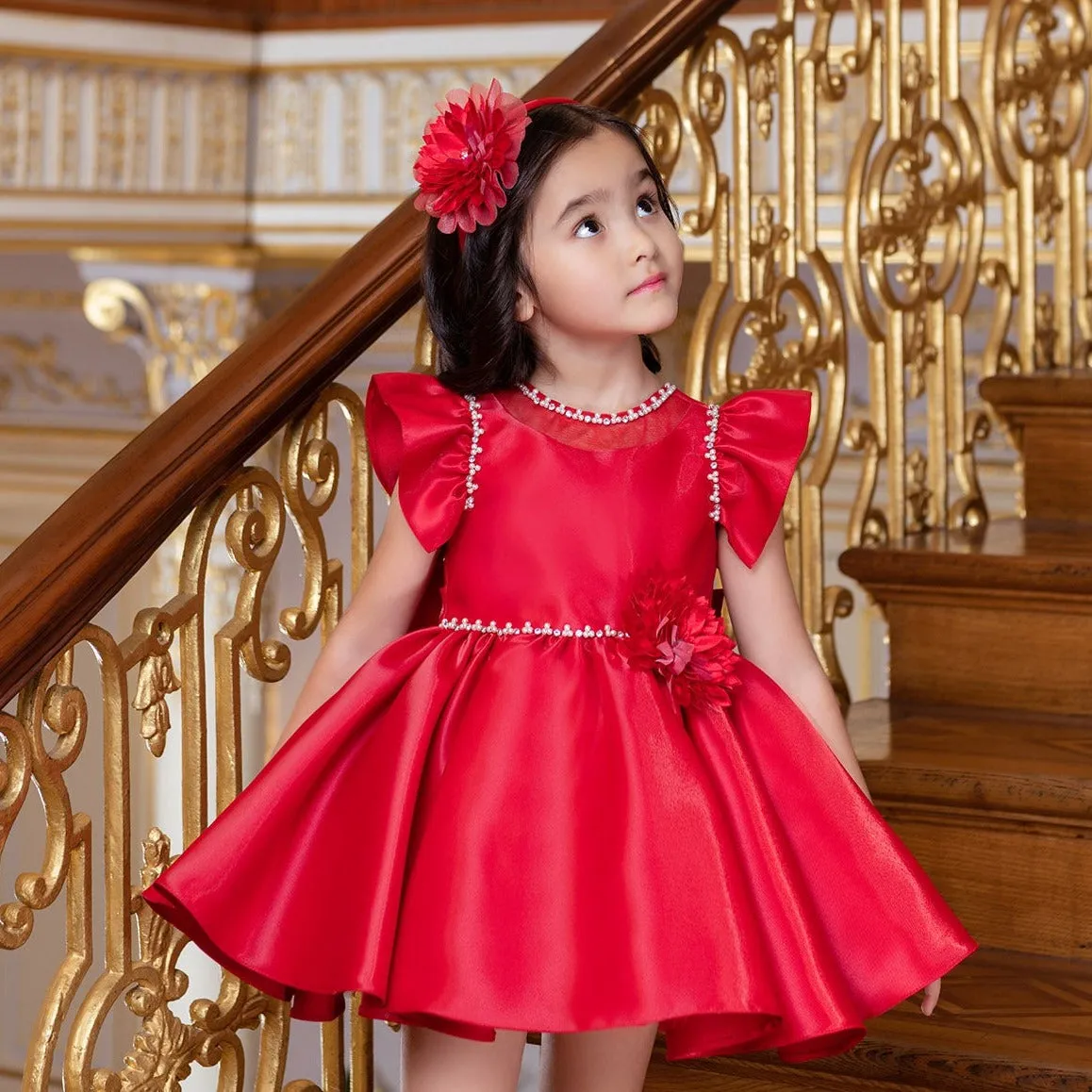 Sara Satin Girls Formal Dress