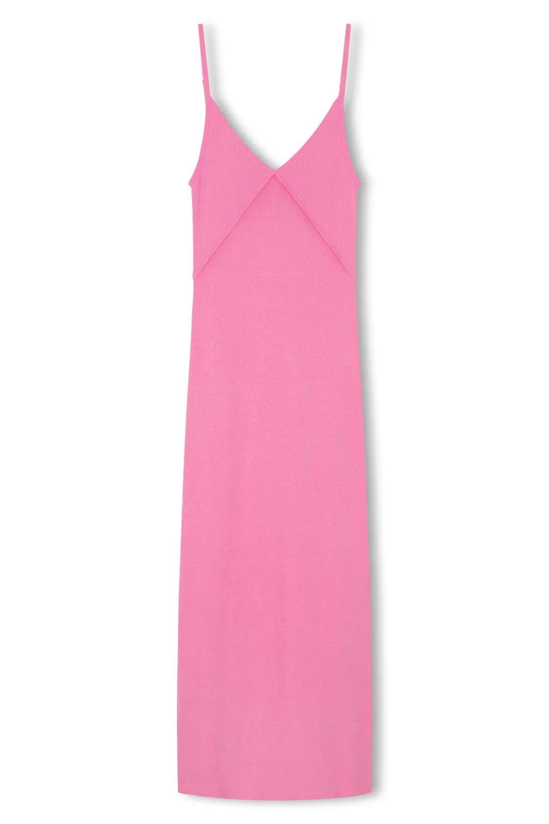 SEAPINK CONTRAST KNIT DRESS - CHILLI PINK