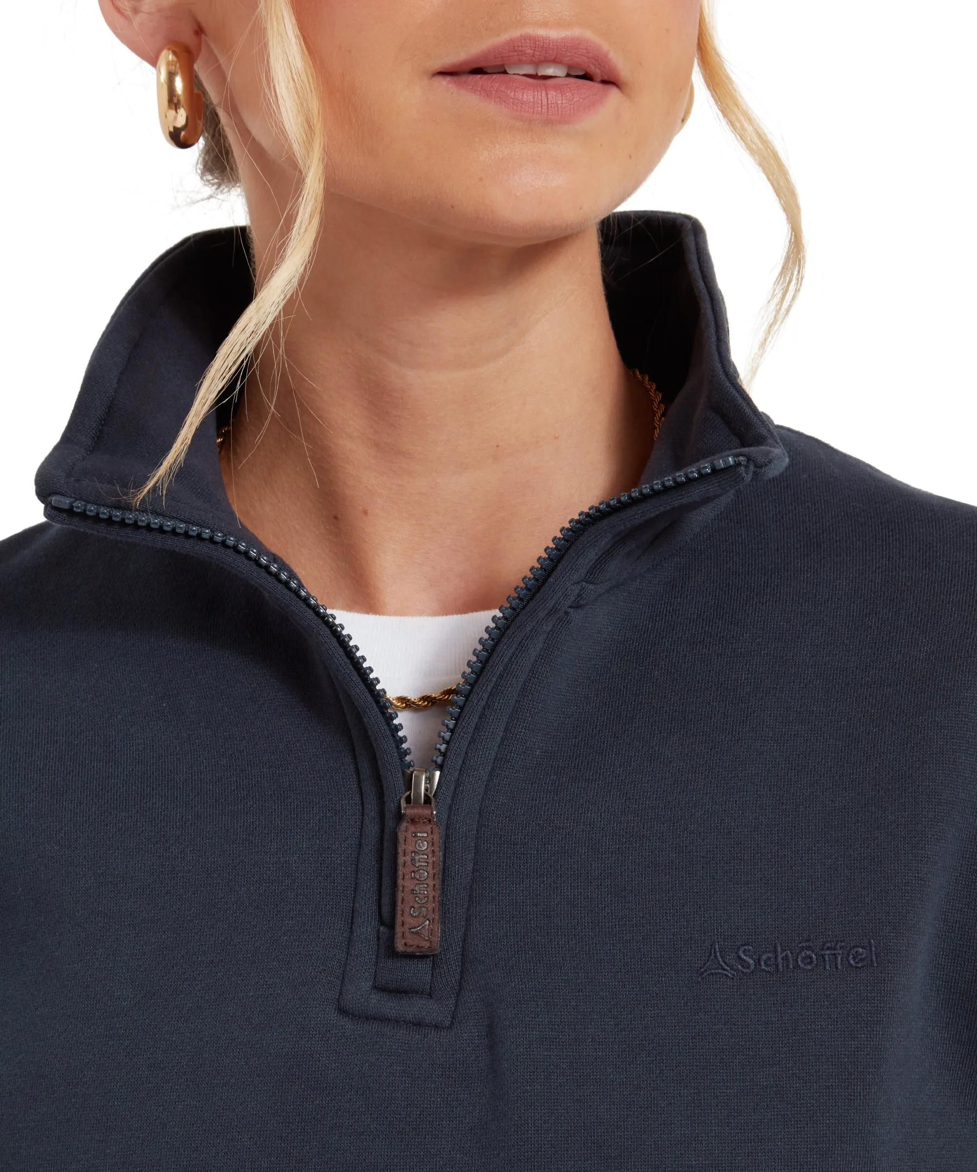 Sennen Cove Quarter Zip Sweatshirt - Navy