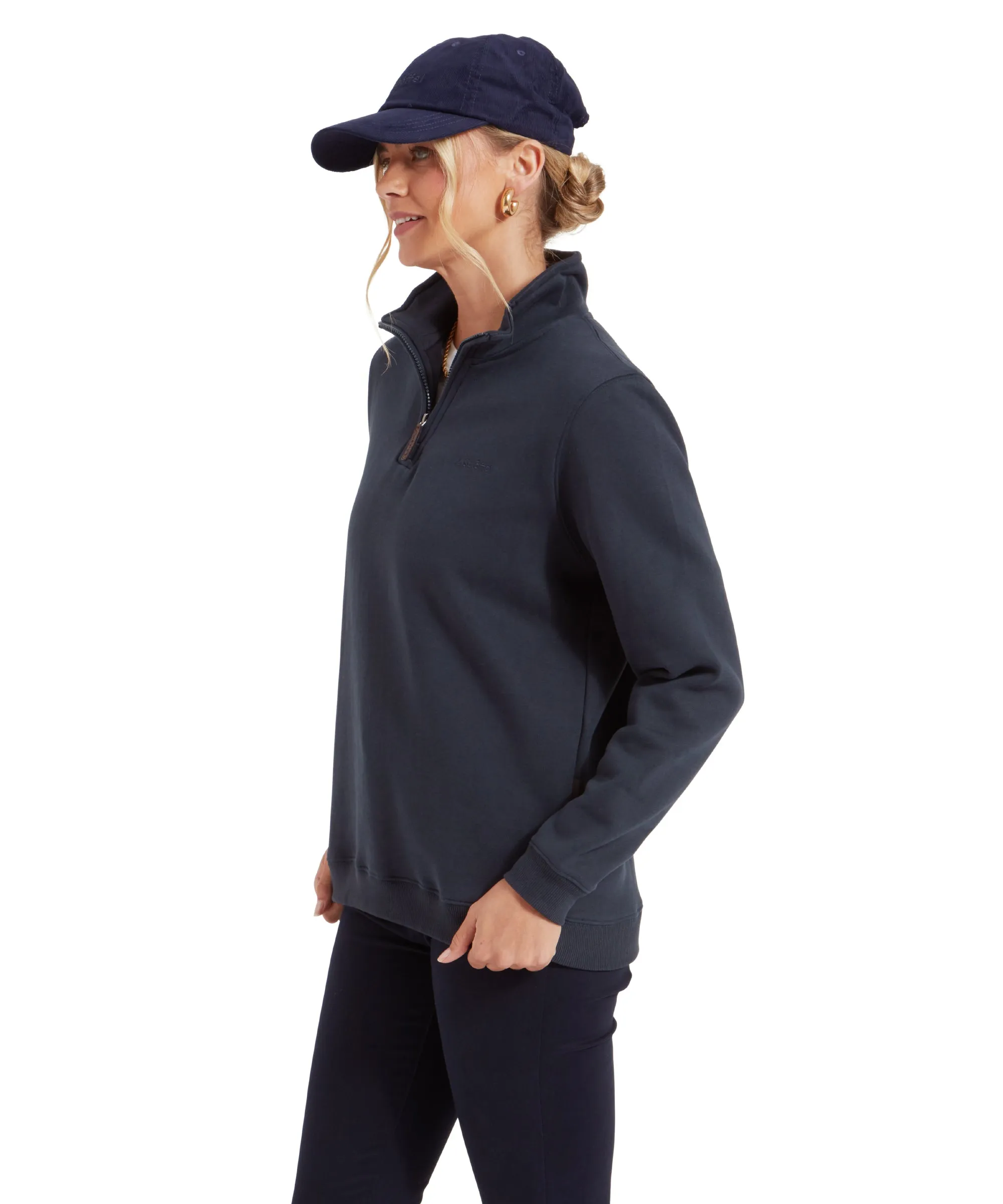 Sennen Cove Quarter Zip Sweatshirt - Navy