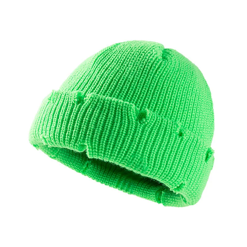 Short Dome Knitted Hat Hi Hop Hats