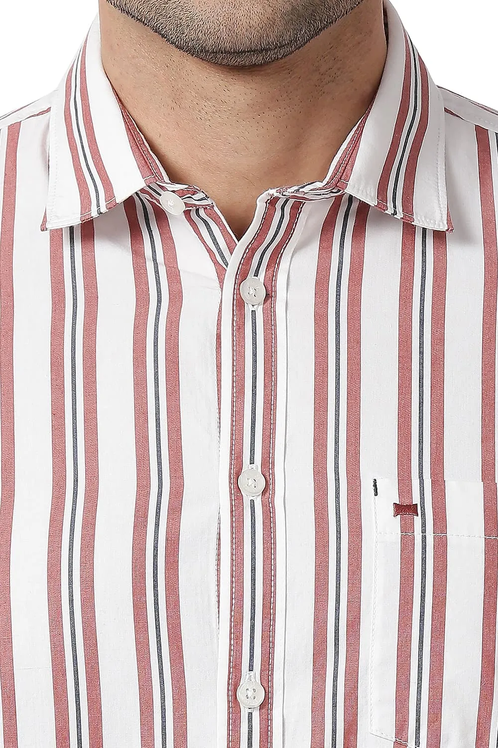 Slim Fit Cotton Stripe Shirt