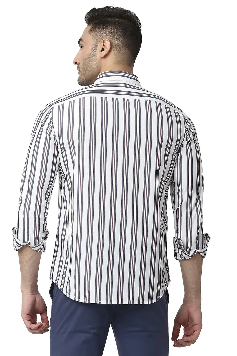 Slim Fit Cotton Stripe Shirt