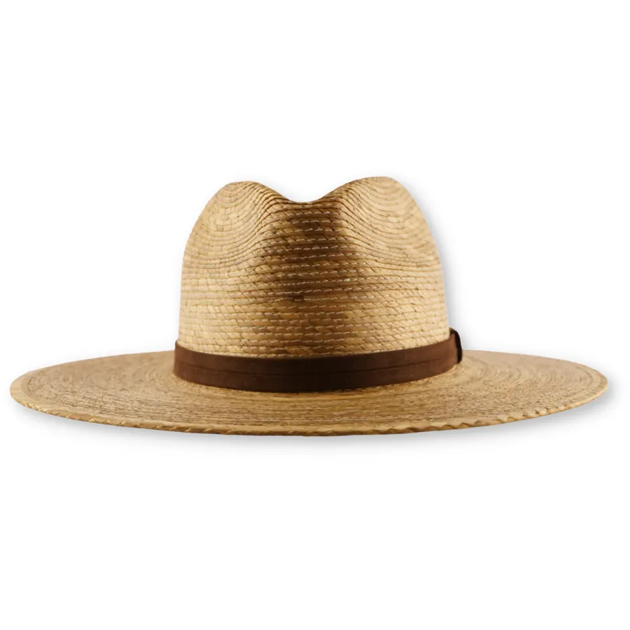 South Beach Palm Wide Brim Sun Hat - Dark