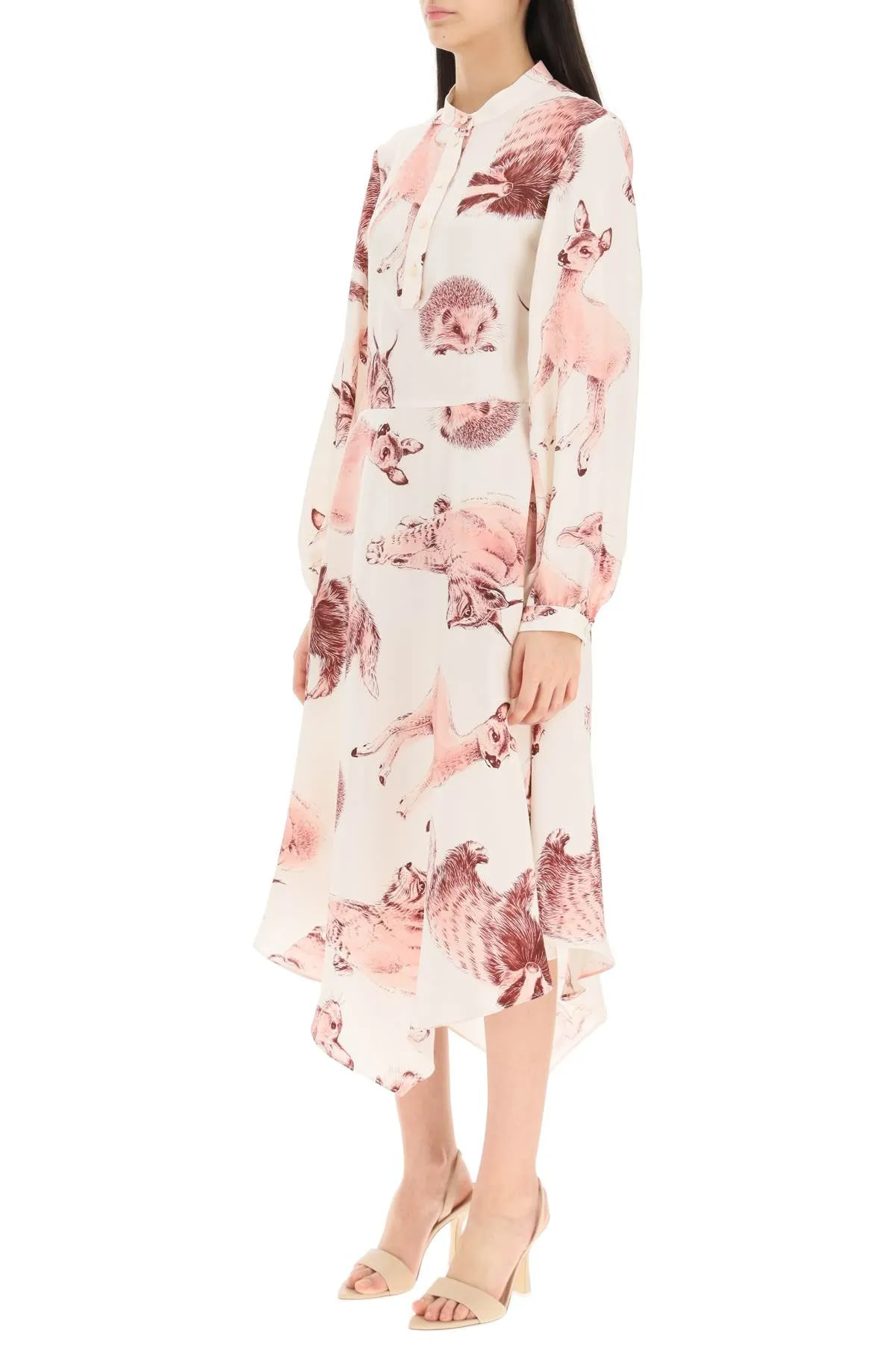 Stella mccartney fauna rewild print shirt dress