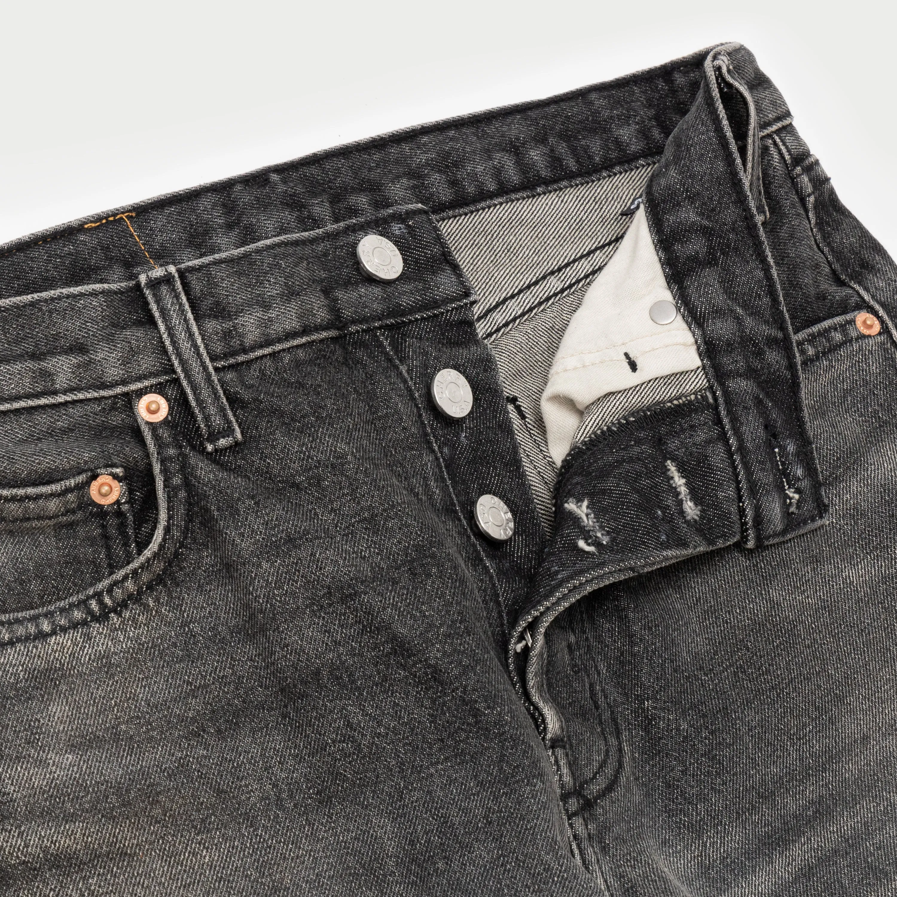 Straight Leg 5 Pocket Denim (Black)