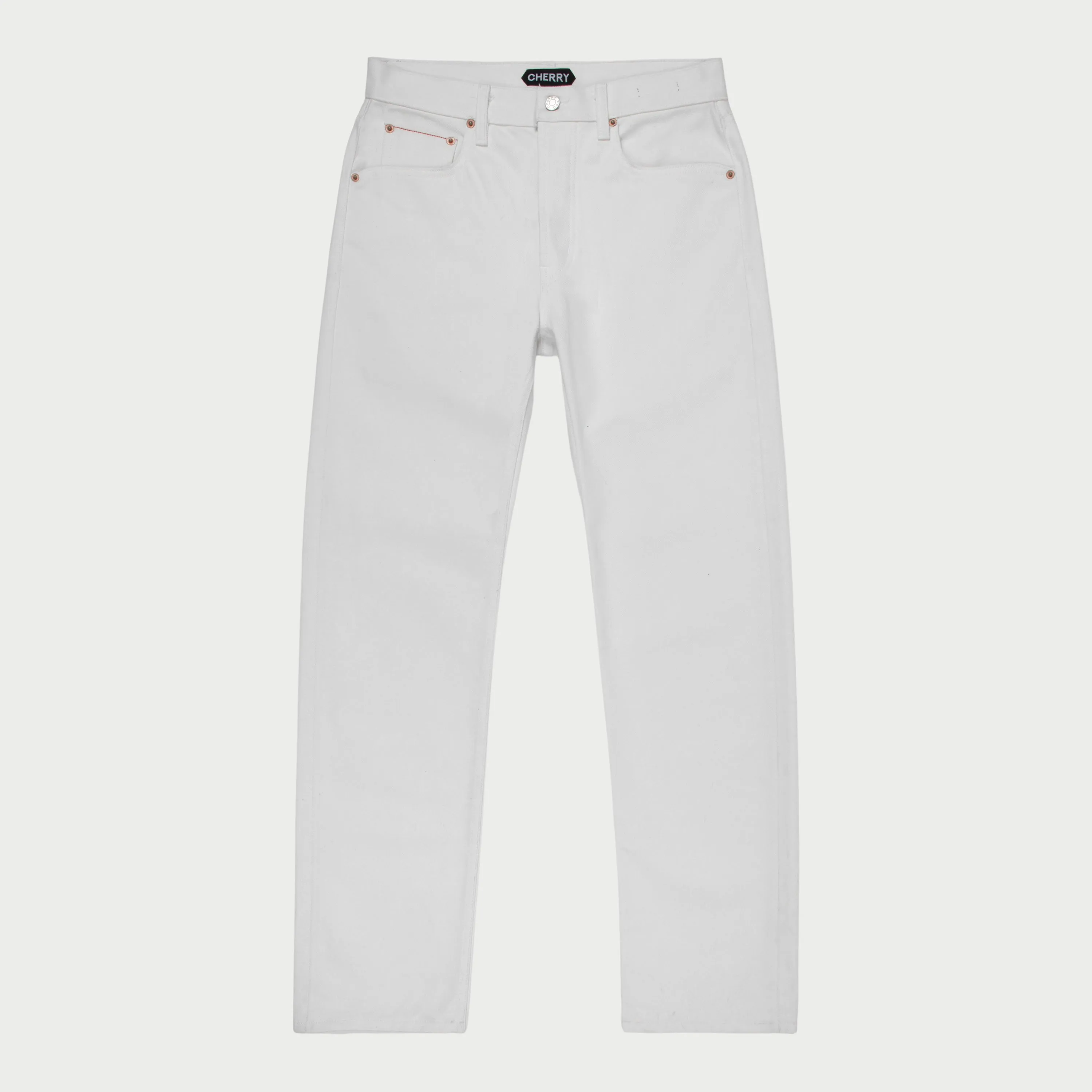 Straight Leg 5 Pocket Denim (White)