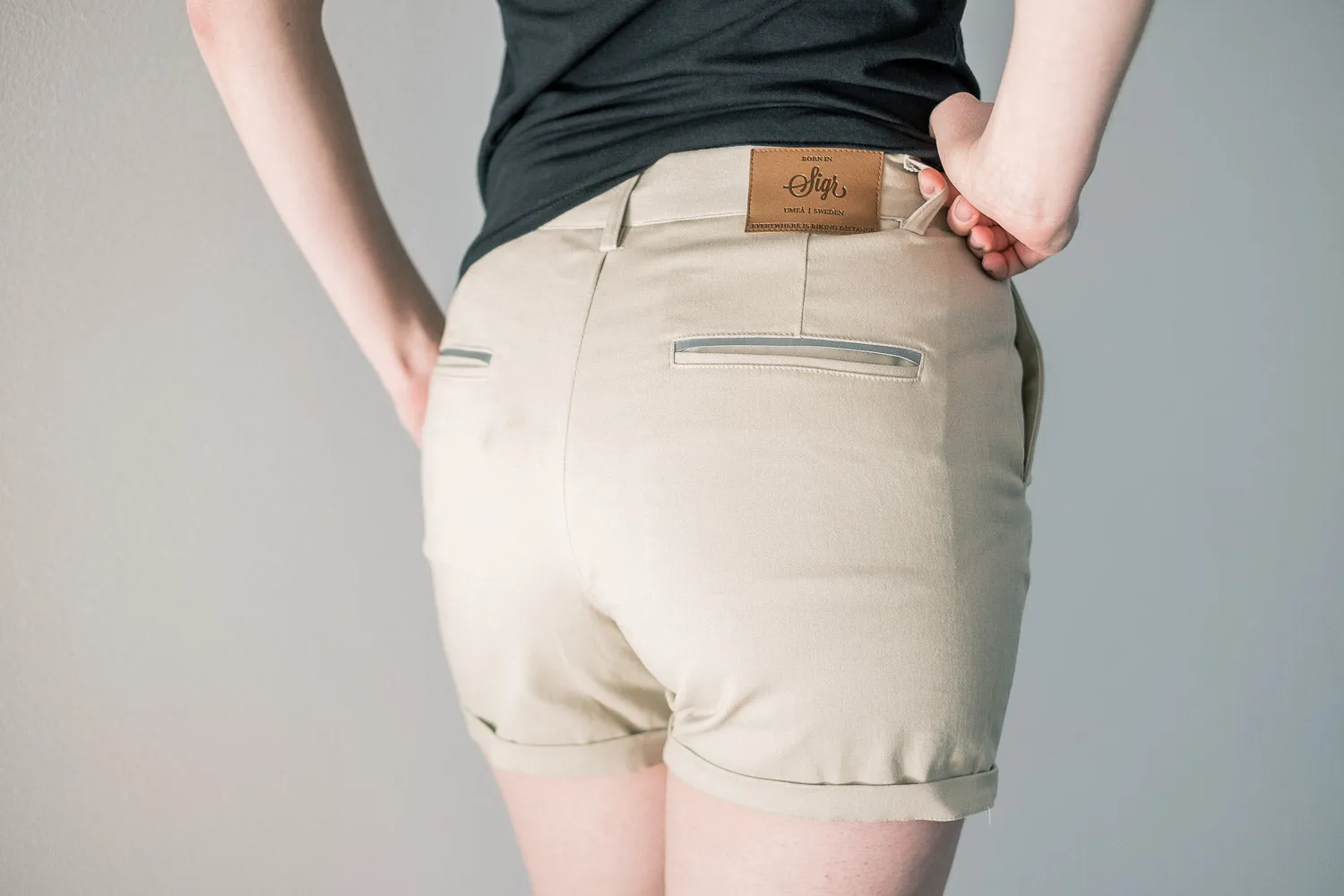 Strandvägen Women's Khaki Cycling Chino Shorts