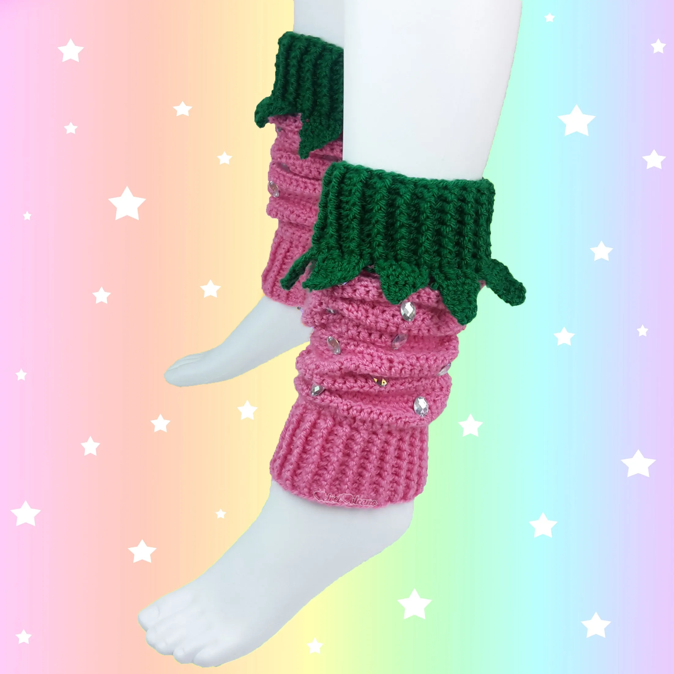 Strawberry Leg Warmers (Custom Colour)