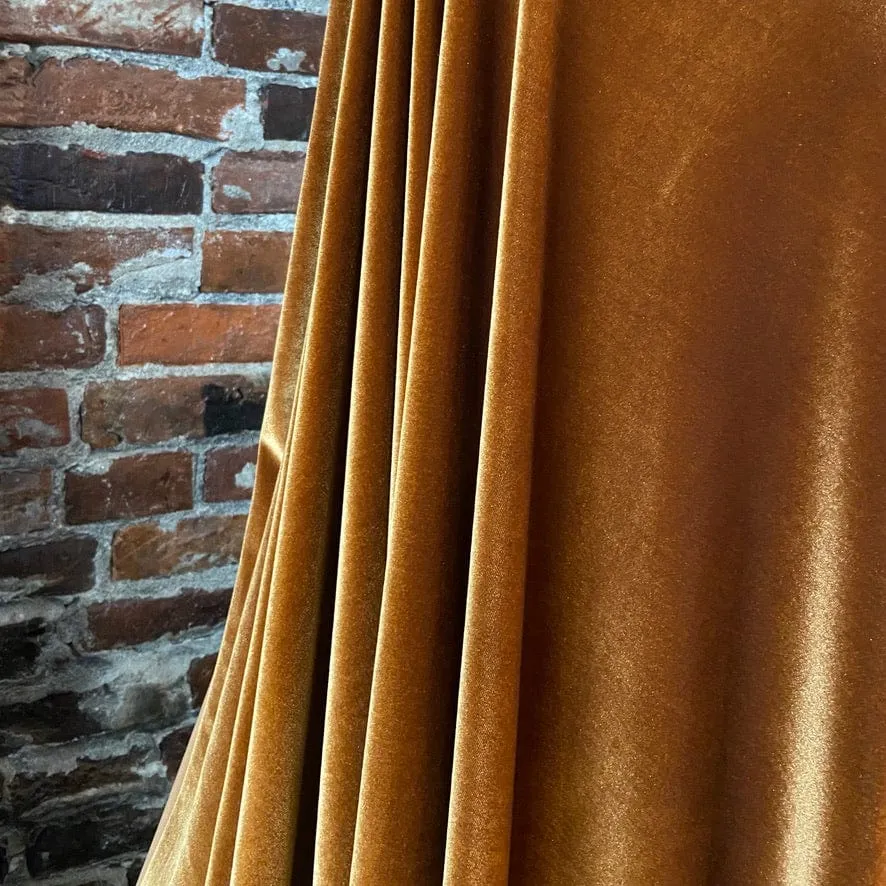 Stretch Knit Velvet in Bronze