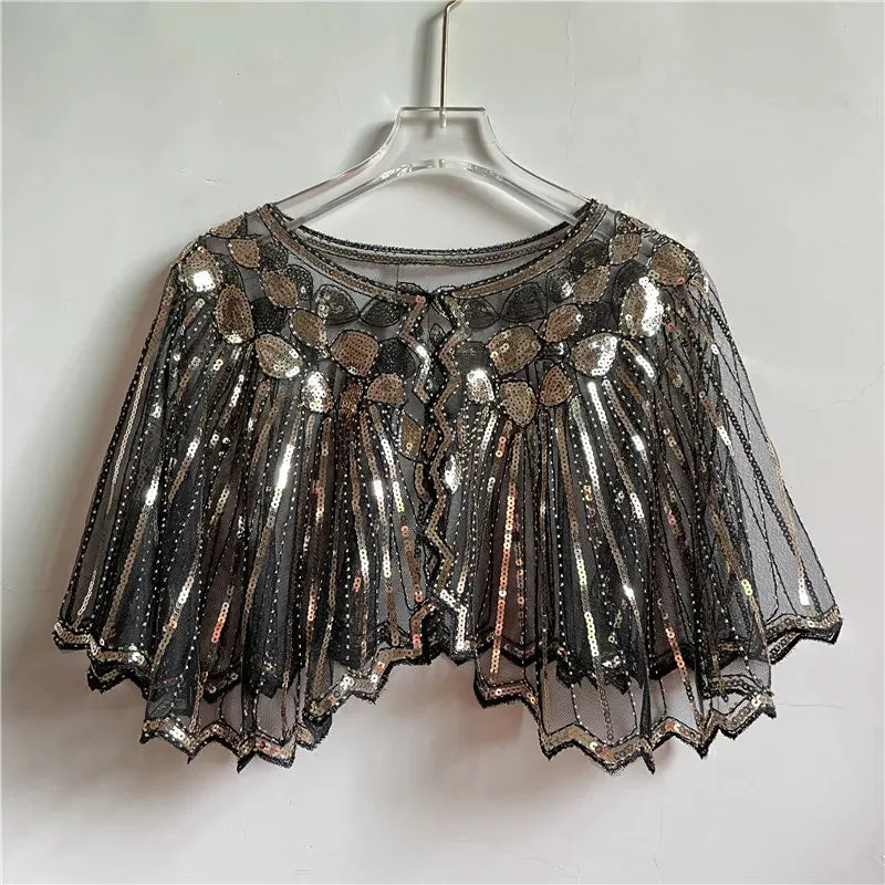 TEEK - Vintage Sequin Flapper Shawl