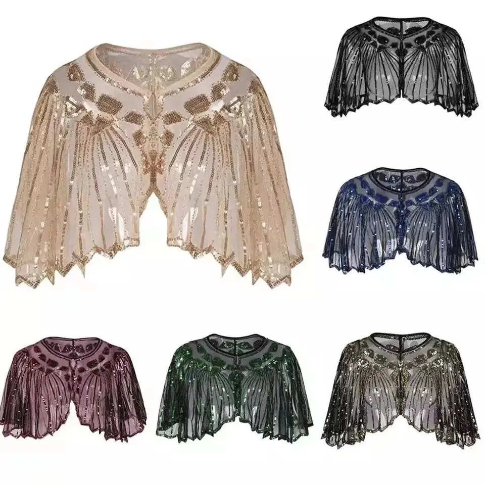 TEEK - Vintage Sequin Flapper Shawl