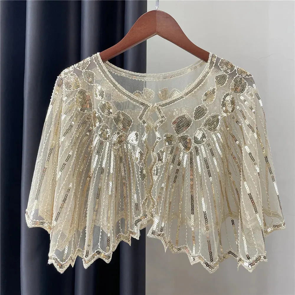 TEEK - Vintage Sequin Flapper Shawl