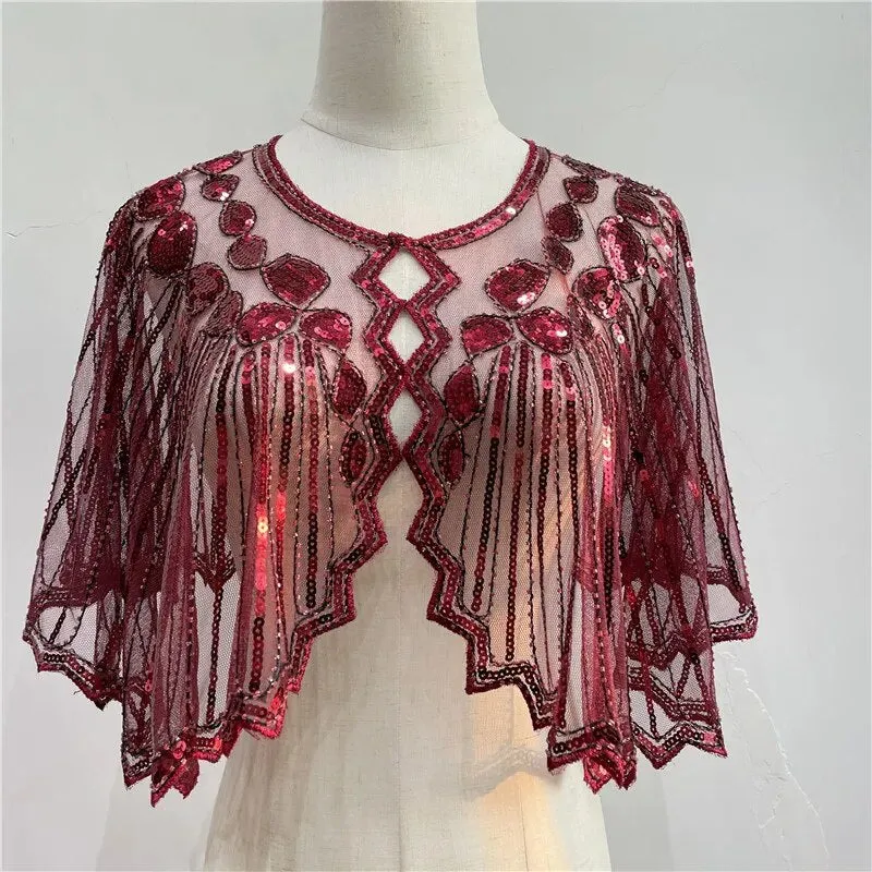 TEEK - Vintage Sequin Flapper Shawl