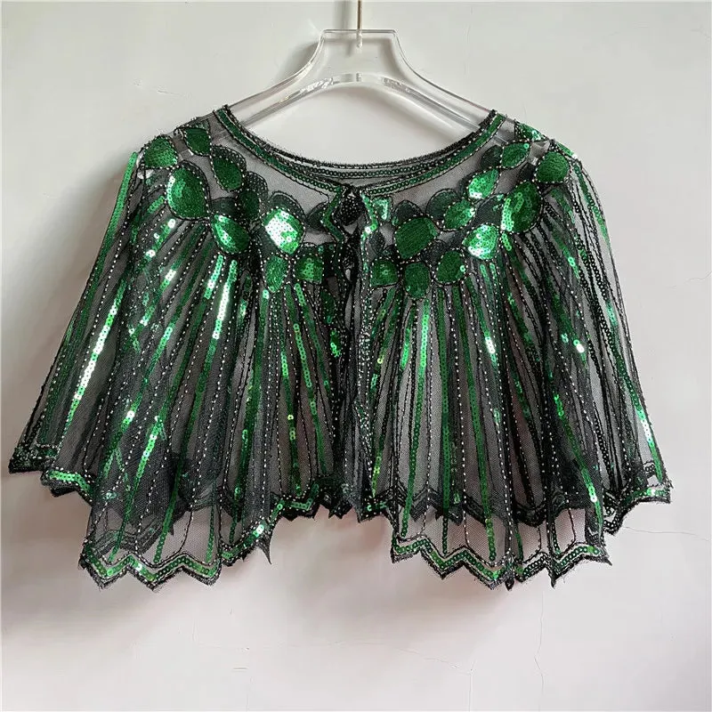 TEEK - Vintage Sequin Flapper Shawl