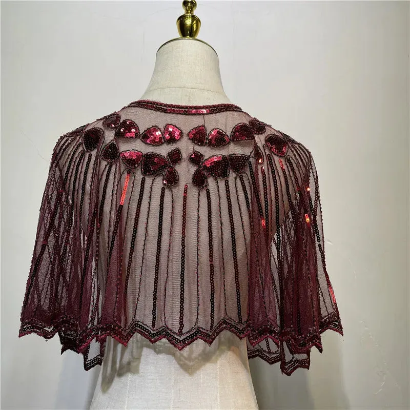 TEEK - Vintage Sequin Flapper Shawl