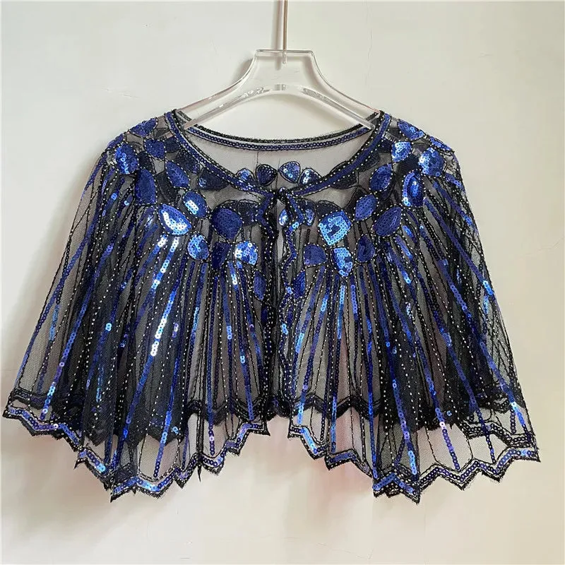 TEEK - Vintage Sequin Flapper Shawl