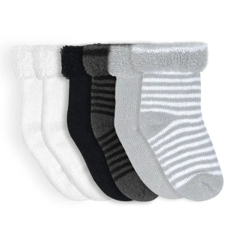 Terry 3-6 Months 6 Pack Socks